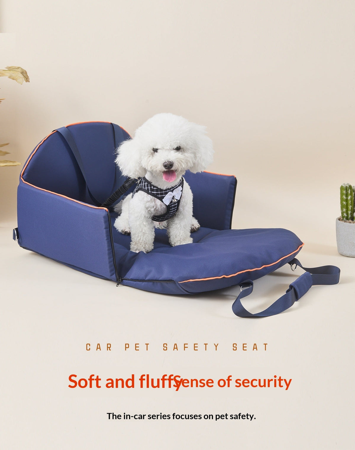 Multi-functional Portable Car Console Pet Carrier, Large-Capacity Dog Travel Bag