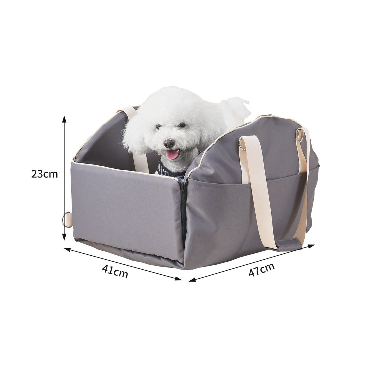 Multi-functional Portable Car Console Pet Carrier, Large-Capacity Dog Travel Bag