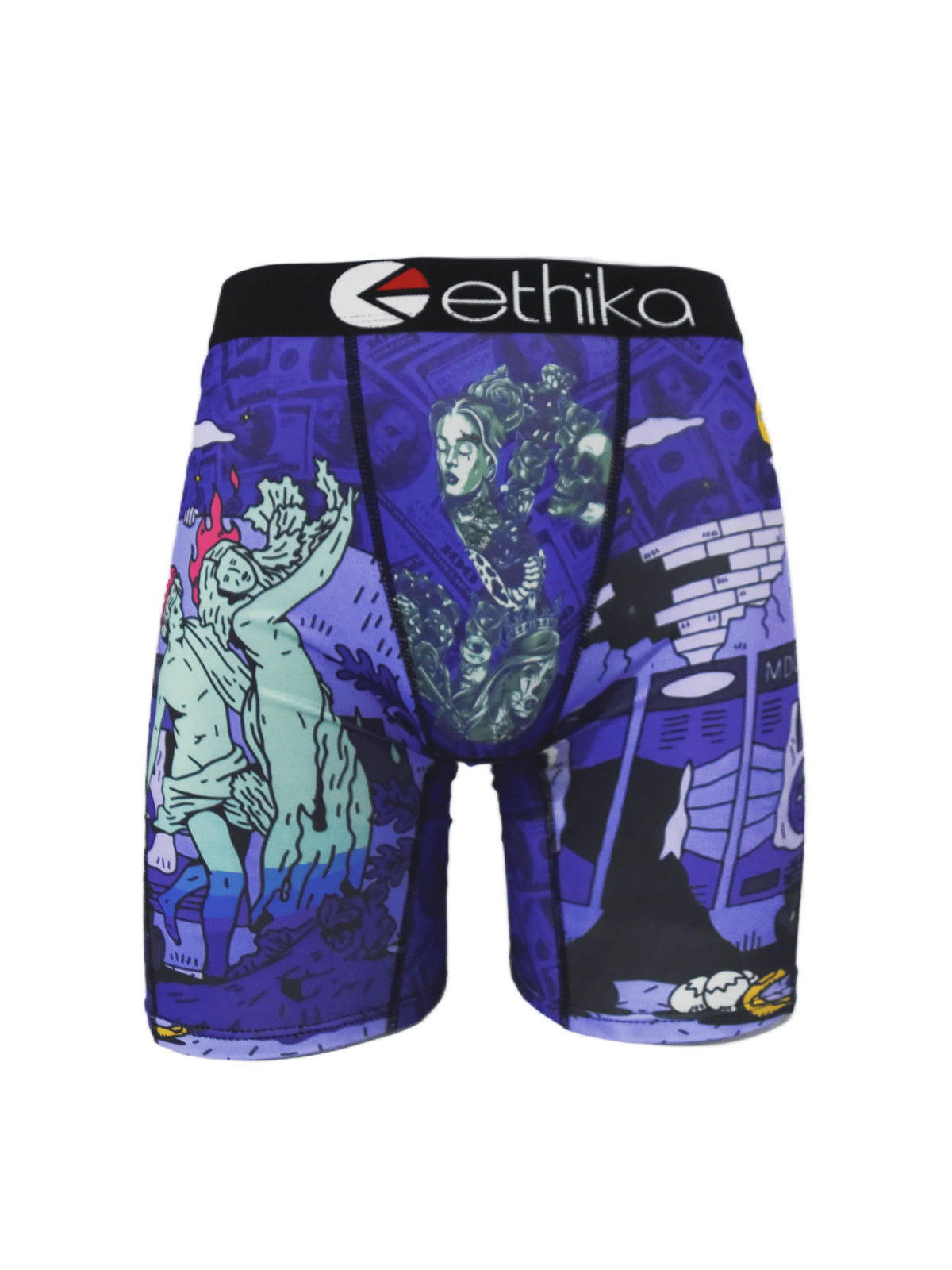 Men's Boxer Briefs Polyester Elastic Breathable Anti-Bacterial Underwear S-XXXL 1pc U-Convex Design Mid Waist Comfort for Men