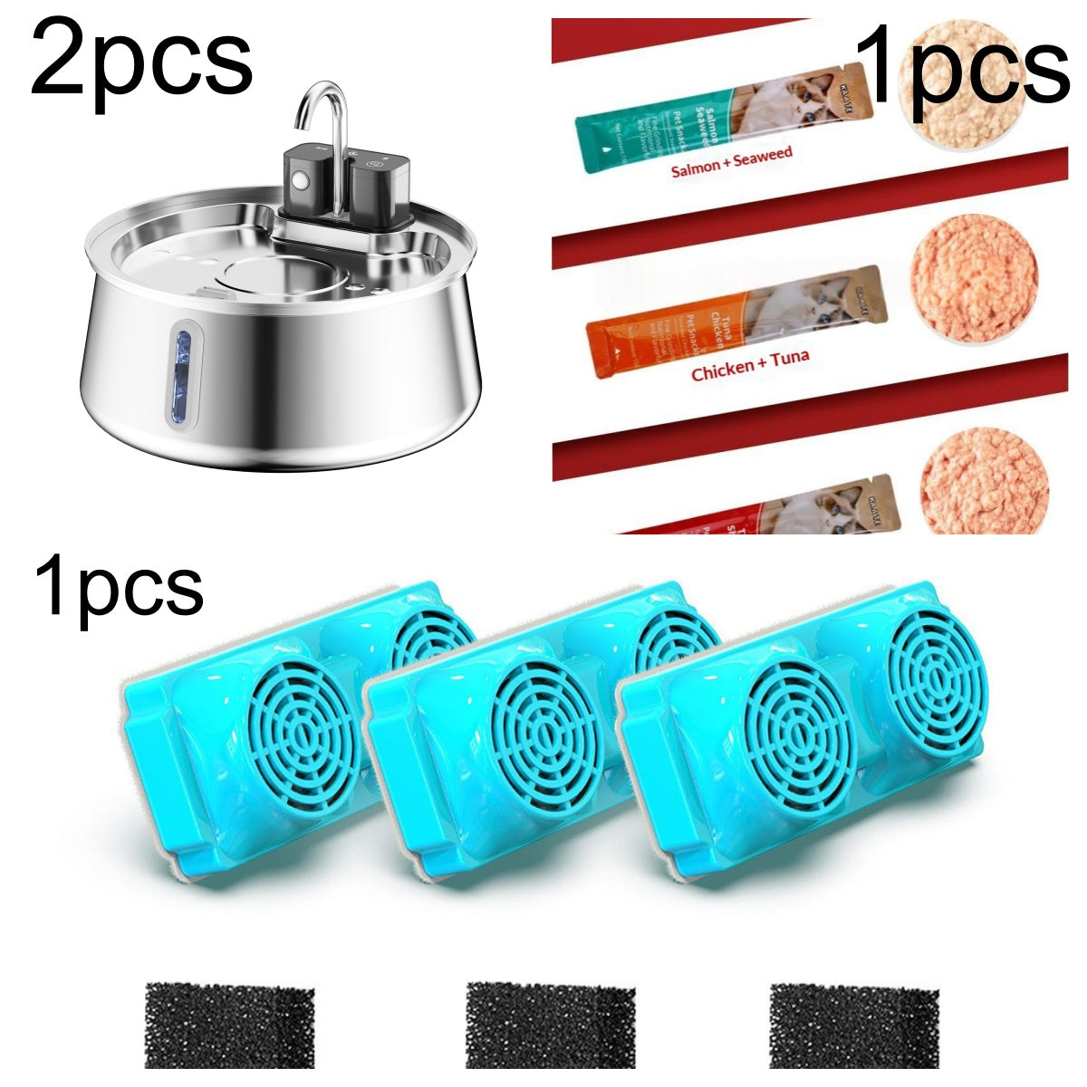 Stainless Steel Wireless Pet Water Fountain Kit