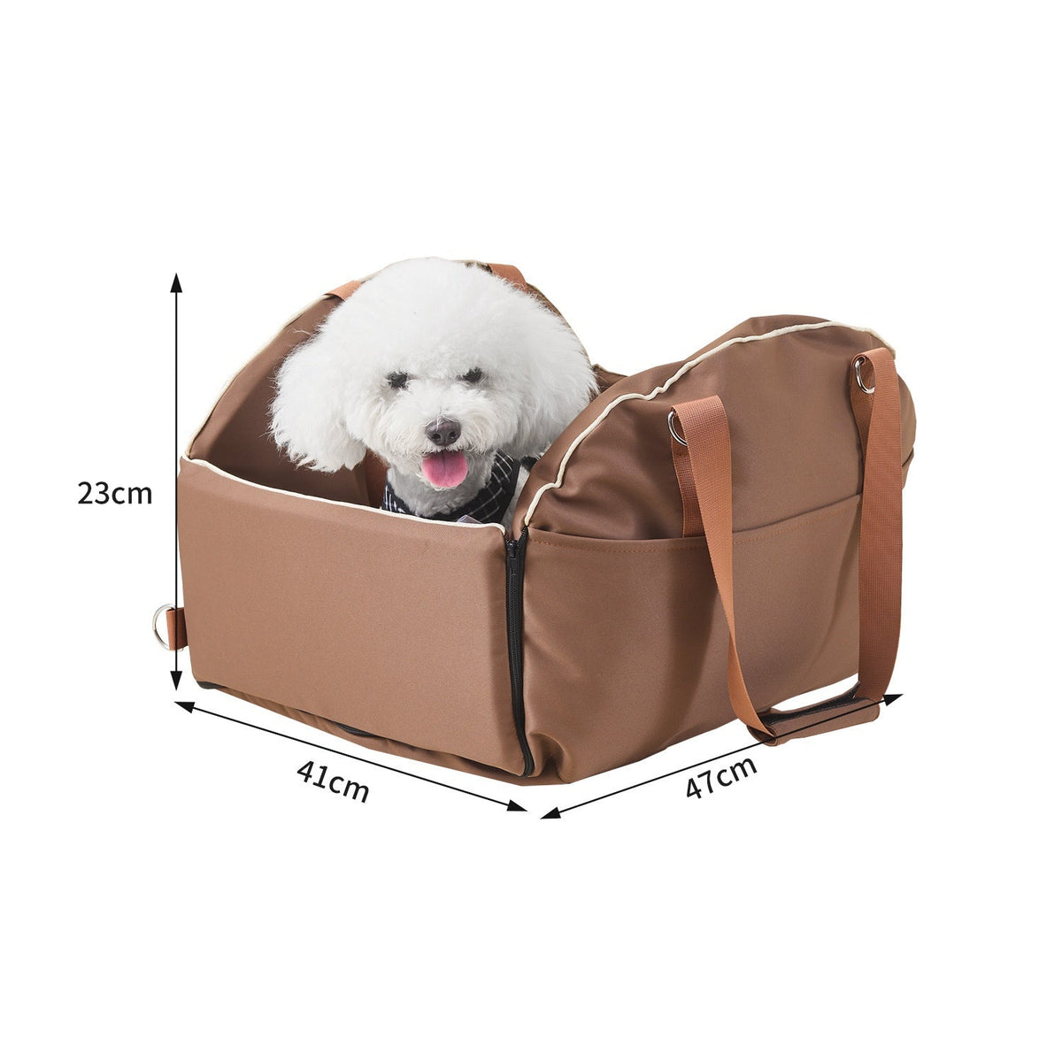 Multi-functional Portable Car Console Pet Carrier, Large-Capacity Dog Travel Bag